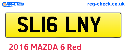 SL16LNY are the vehicle registration plates.
