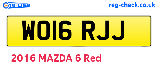 WO16RJJ are the vehicle registration plates.