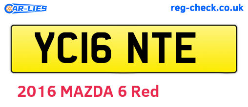 YC16NTE are the vehicle registration plates.