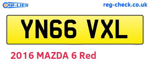 YN66VXL are the vehicle registration plates.