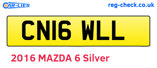 CN16WLL are the vehicle registration plates.