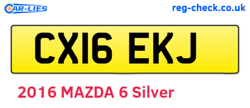 CX16EKJ are the vehicle registration plates.