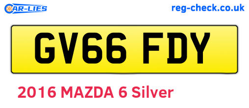 GV66FDY are the vehicle registration plates.