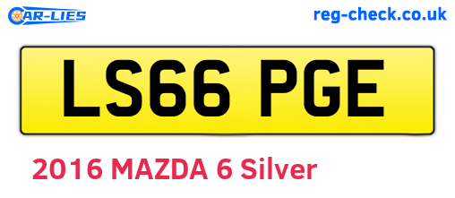 LS66PGE are the vehicle registration plates.