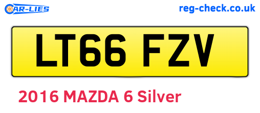 LT66FZV are the vehicle registration plates.