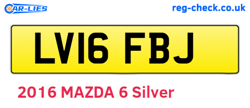 LV16FBJ are the vehicle registration plates.