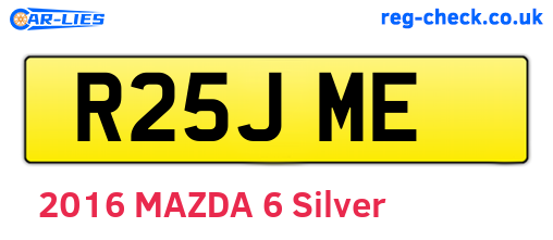 R25JME are the vehicle registration plates.