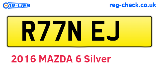 R77NEJ are the vehicle registration plates.