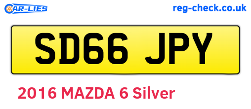 SD66JPY are the vehicle registration plates.
