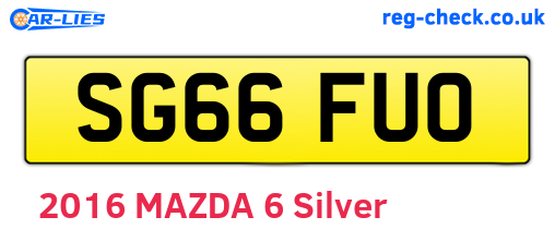 SG66FUO are the vehicle registration plates.