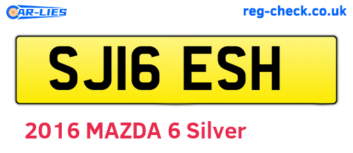 SJ16ESH are the vehicle registration plates.