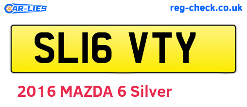 SL16VTY are the vehicle registration plates.