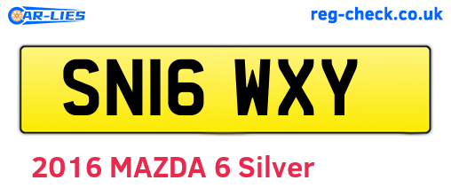 SN16WXY are the vehicle registration plates.