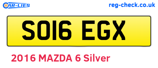 SO16EGX are the vehicle registration plates.