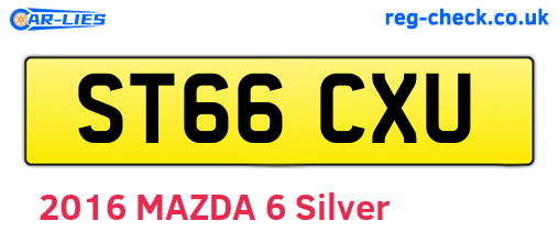 ST66CXU are the vehicle registration plates.