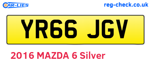 YR66JGV are the vehicle registration plates.