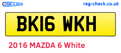 BK16WKH are the vehicle registration plates.