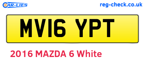 MV16YPT are the vehicle registration plates.