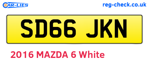 SD66JKN are the vehicle registration plates.