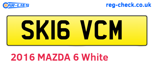 SK16VCM are the vehicle registration plates.