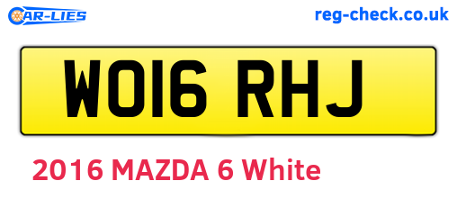 WO16RHJ are the vehicle registration plates.