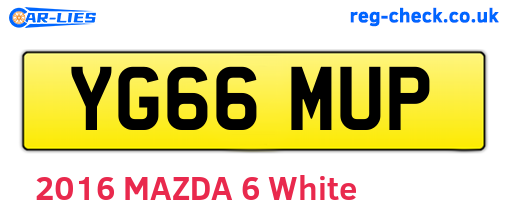 YG66MUP are the vehicle registration plates.