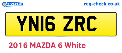 YN16ZRC are the vehicle registration plates.