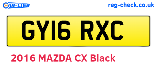GY16RXC are the vehicle registration plates.