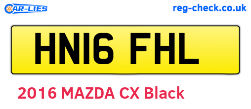 HN16FHL are the vehicle registration plates.