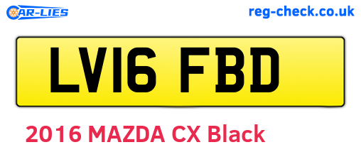 LV16FBD are the vehicle registration plates.