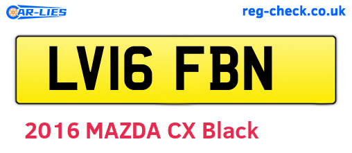 LV16FBN are the vehicle registration plates.