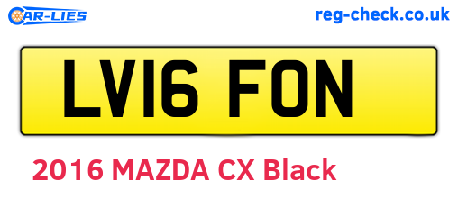 LV16FON are the vehicle registration plates.