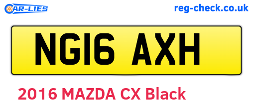NG16AXH are the vehicle registration plates.