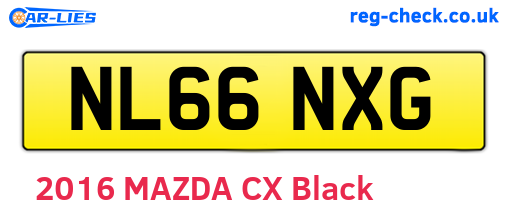 NL66NXG are the vehicle registration plates.