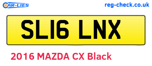 SL16LNX are the vehicle registration plates.