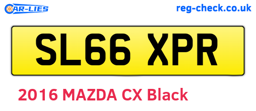 SL66XPR are the vehicle registration plates.
