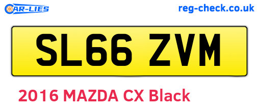 SL66ZVM are the vehicle registration plates.