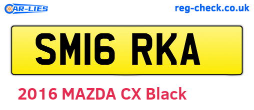 SM16RKA are the vehicle registration plates.