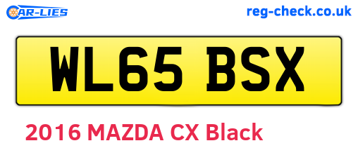 WL65BSX are the vehicle registration plates.