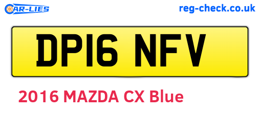 DP16NFV are the vehicle registration plates.