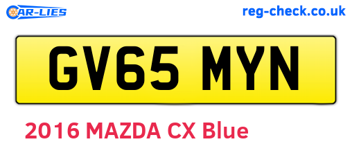 GV65MYN are the vehicle registration plates.