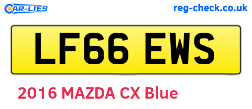 LF66EWS are the vehicle registration plates.