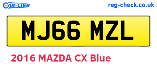 MJ66MZL are the vehicle registration plates.
