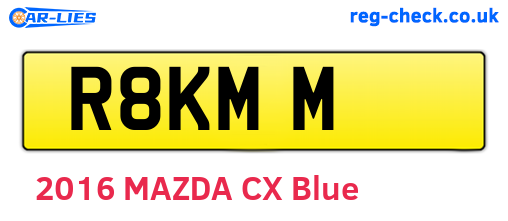 R8KMM are the vehicle registration plates.