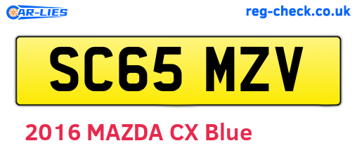 SC65MZV are the vehicle registration plates.