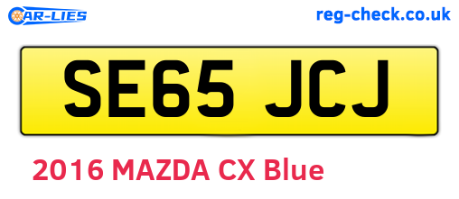 SE65JCJ are the vehicle registration plates.