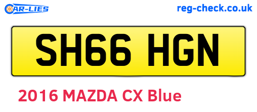 SH66HGN are the vehicle registration plates.