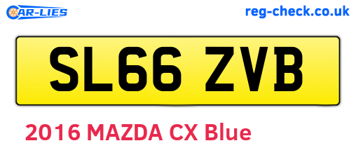 SL66ZVB are the vehicle registration plates.