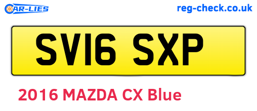 SV16SXP are the vehicle registration plates.