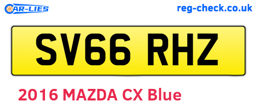 SV66RHZ are the vehicle registration plates.